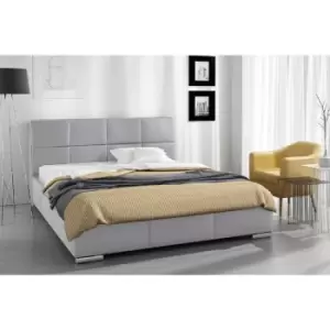 Image of Simplier Bed King Plush Velvet Silver