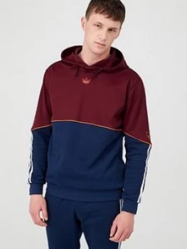 Image of Adidas Originals Outline Overhead Hoodie - Burgundy