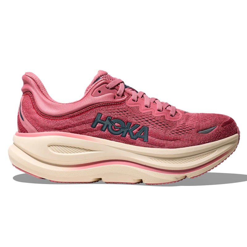 Image of HOKA Hoka Bondi 9 Womens Lingonberry / Cranberry - Pink / 6.5 / Standard