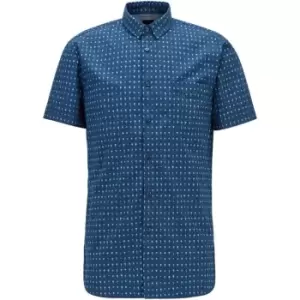 Image of Boss Boss Magneton Short Sleeve Shirt Mens - Blue