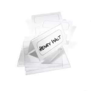 Image of Durable TABLE PLACE NAME HOLDER pre-scored PET 52104x100mm Transparent