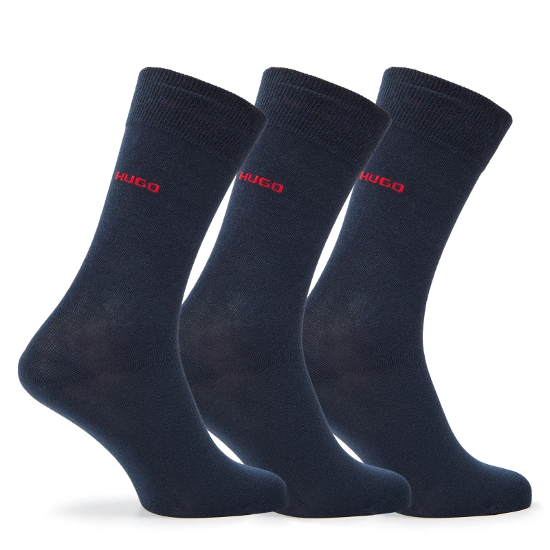 Image of Boss Boss 3p Rs Uni Cc 10242922 01 Ankle Sock Mens Dark Blue male 5.5 - 8