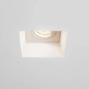 Image of 1 Light Square Adjustable Recessed Spotlight Plaster, GU10