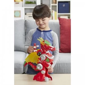 Image of Playskool Heroes Power Rangers Red Ranger and Dragon Thunderzord