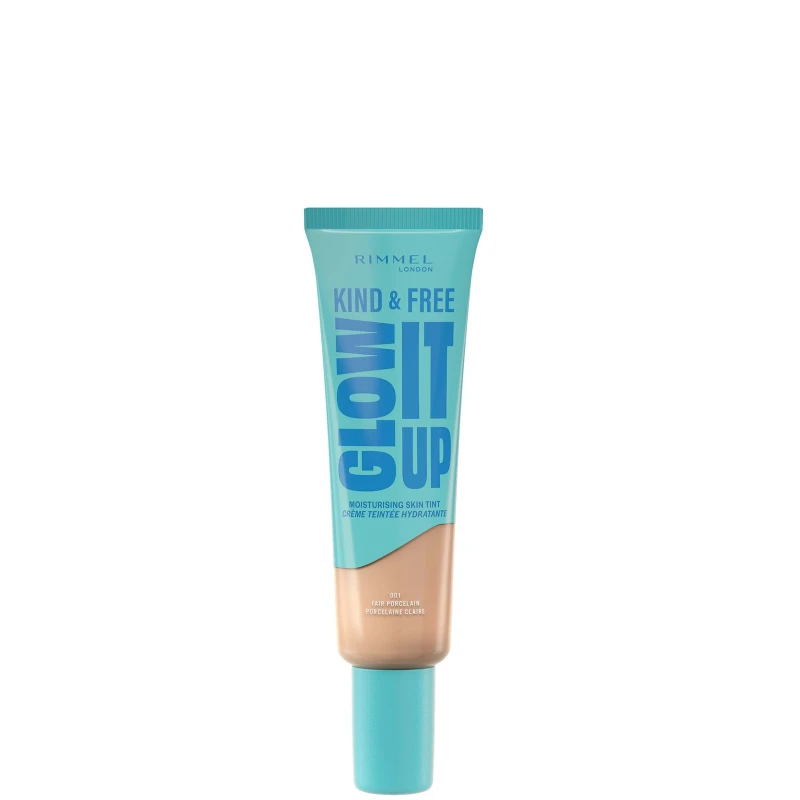 Image of Rimmel London Kind & Free GLOW IT UP Moisturising Skin Tint 30ml (Various Shades) - 001 Fair Porcelain