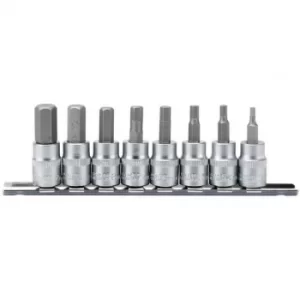 Image of Draper Metric Hex. Socket Bit Set, 3/8" Sq. Dr., 48mm (8 Piece)