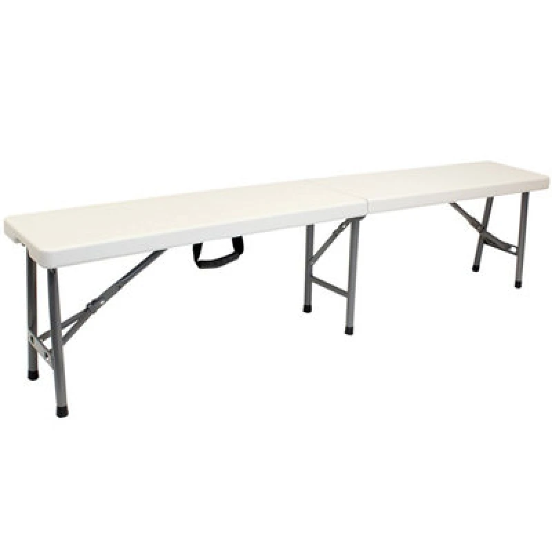 Image of Oypla 6ft Folding Outdoor Trestle Bench White