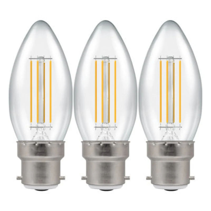 Image of Crompton Lamps LED Candle 6.5W B22 Filament Cool White Clear