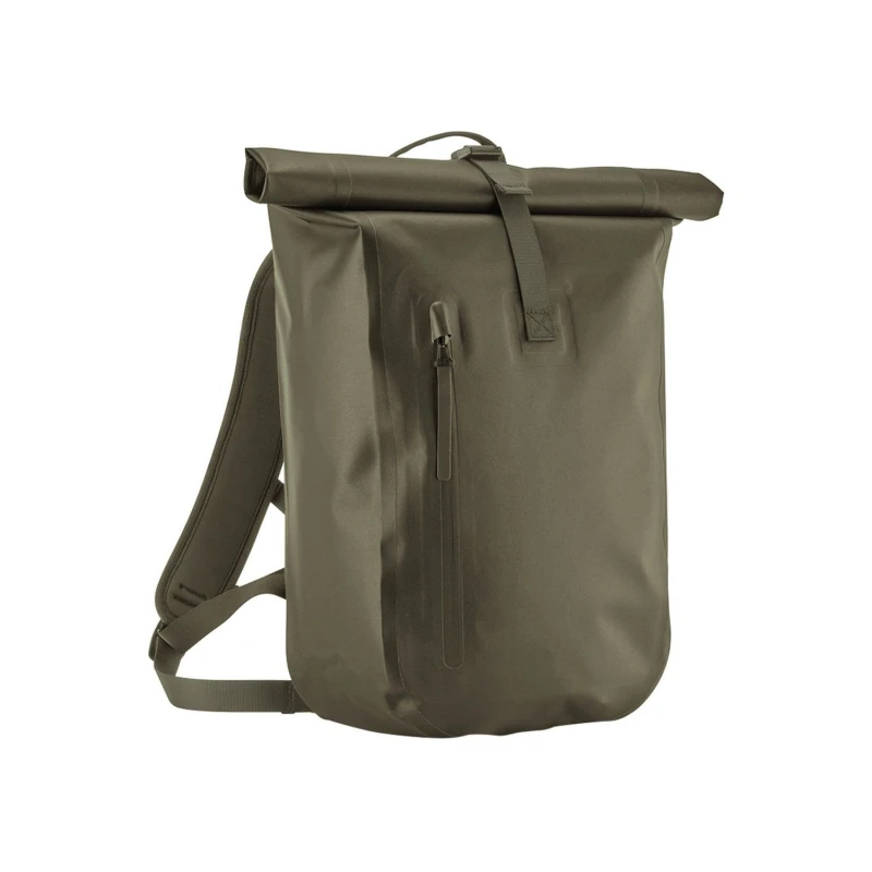 Image of Quadra Mens Lite Roll Top Waterproof Backpack in Olive Olive Male