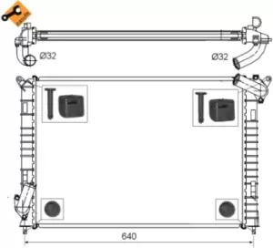 Image of NRF 53808 Engine Cooling Radiator Aluminium Brazed cooling fins