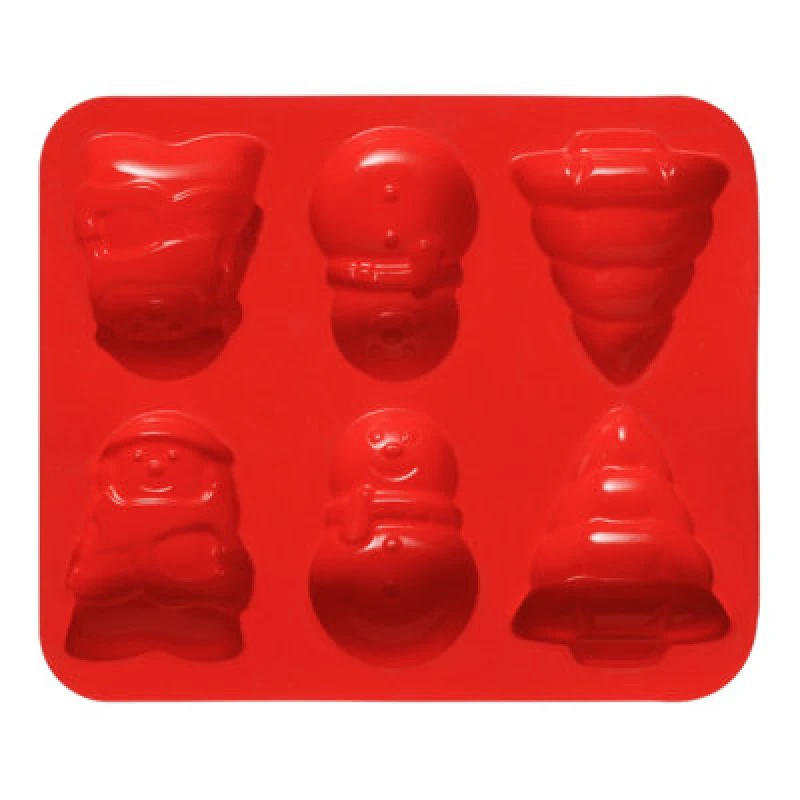 Image of Premier Housewares Red 6 Christmas Theme Cake Mould Red
