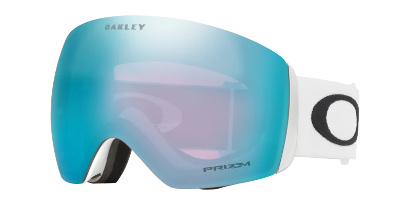 Image of Oakley Oakley Flight Deck OO7050-91 Matte White Prizm Snow Sapphire Iridium Ski Goggles White One Size Unisex 888392469441