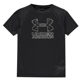 Image of Under Armour Armour Tech Big Logo T Shirt Junior Boys - Red