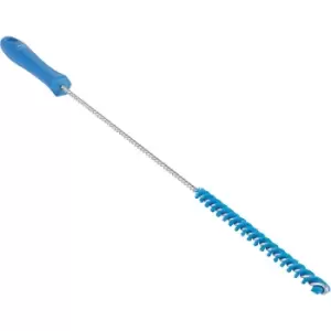 Image of Vikan Pipe brush with handle, hard, Ø 10 mm, pack of 15, blue