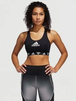 Image of Adidas Don't Rest Alphaskin Badge Of Sport Bra, Black, Size XL, Women