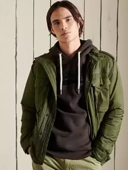 Image of Superdry New Military Jacket - Khaki, Size S, Men