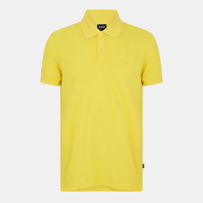 Image of Boss Mens Firenze Short-Sleeve Polo Shirt Bright Yellow male S