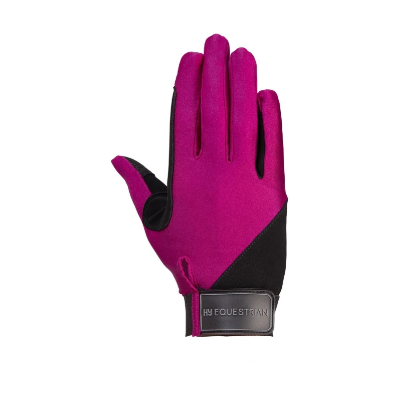 Image of Hy Riding Gloves in Purple Size: XS Purple Unisex XS