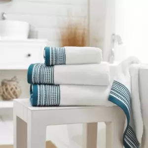 Image of Deyongs Como Towel - White/green