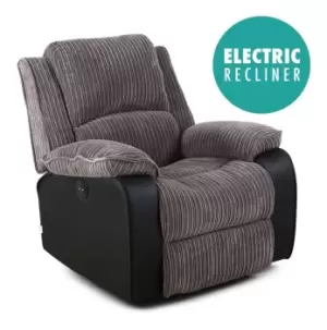Image of Postana grey automatic fabric recliner armchair