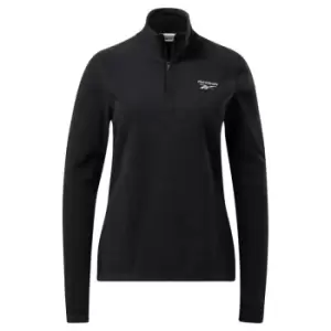 Image of Reebok Outerwear Fleece Quarter-Zip Jacket Womens - Black