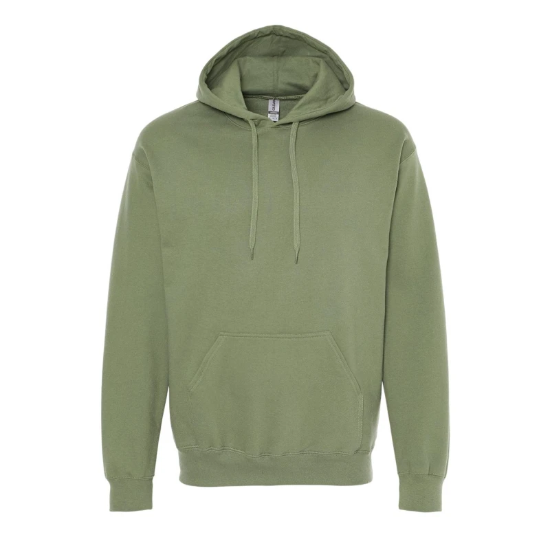 Image of Gildan Mens Softstyle Fleece Midweight Hoodie in Green Size: Small Green Male S