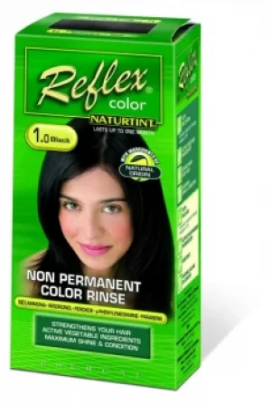 Image of Naturtint Non Permanent Reflex Hair Colour 1.0 Black 90ml