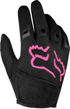 Image of FOX Kids Dirtpaw Kids Motocross Gloves, black-pink Size M black-pink, Size M