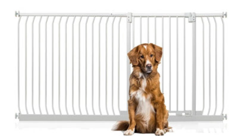 Image of Bettacare Extra Tall Elite Dog Gate, 189Cm - 198Cm, Matt White, Extra Tall 96.8Cm In Height, Pressure Fit Pet Gate