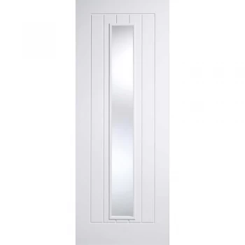 Image of LPD Mexicano White Primed 1 Light Clear Glazed Internal Door - 1981mm x 838mm (78 inch x 33 inch)