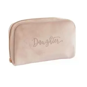 Image of Said With Sentiment Velour Cosmetic Beauty Bag (Daughter)
