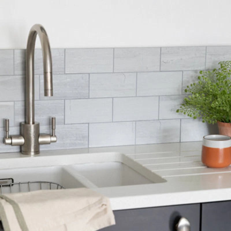 Image of D-C-Fix Concrete Premium Self Adhesive Composite Wall Tiles 30.5Cm (W) X 30.5Cm (H) X 3Mm (D) - 10 Pack One Colour WI46P Unisex