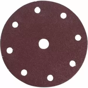 Image of 150mm Hook & Loop Hole Punched Sanding Discs 10 Pack 80G - Makita