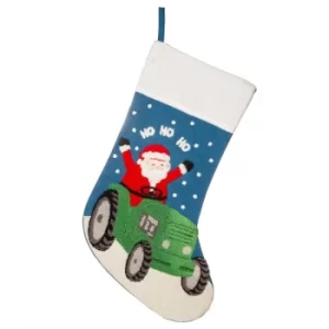 Image of Santa in a Tractor Stocking