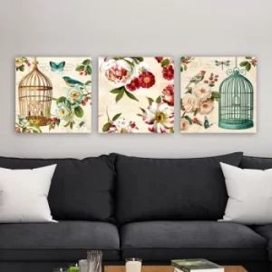 Image of pmdr46 Multicolor Decorative Canvas Painting (3 Pieces)