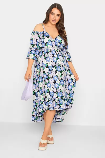 Image of Cold Shoulder Midaxi Dress