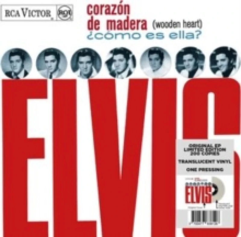 Image of Elvis Presley Corazon De Madera (Wooden Heart) (Vinyl) 7 Single Clear Vinyl