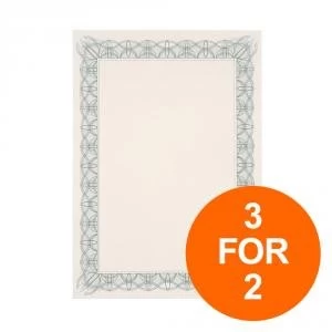 Image of Certificate Papers with Foil Seals 90gsm A4 Green Reflex 30 Sheets 3