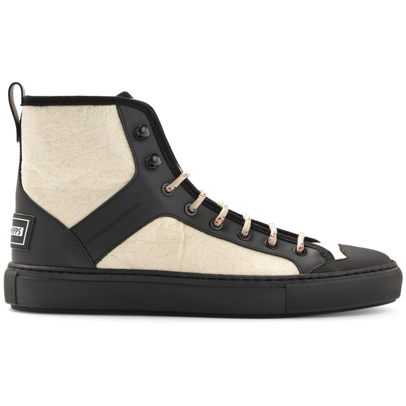 Image of Boss Mens Mirage Hito Phipps High-Top Trainers Open White male 11 (45)