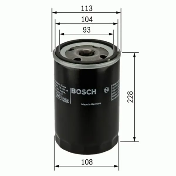 Image of Bosch F026407048 Oil Filter