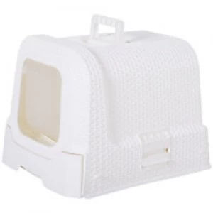 Image of PawHut Cat Toilet White 420 mm x 540 mm x 410 mm