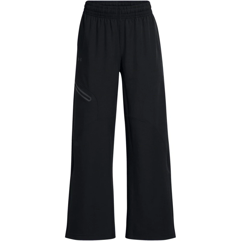 Image of Under Armour Womens Unstoppable Open Hem Woven Joggers Black female 8 (XS)