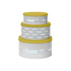 Image of Scion Living - Scion Mr Fox Set of 3 Round Cake Tins Grey