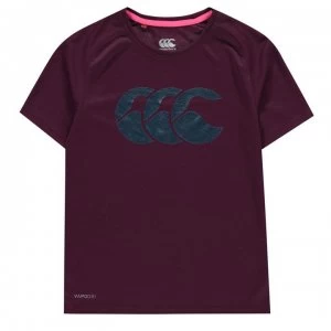 Image of Canterbury Poly Large Logo T Shirt Junior Boys - Purple