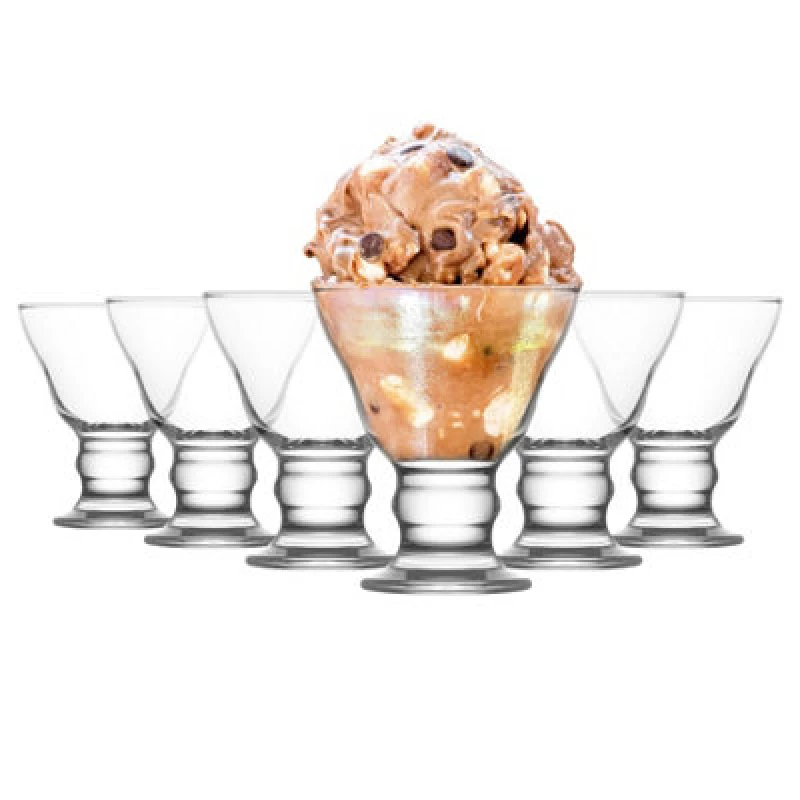 Image of LAV Glassware Lav Orion Glass Ice Cream Bowls - 255ml - Pack Of 6
