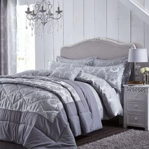 Image of Catherine Lansfield Damask Jacquard Bed Set - Single