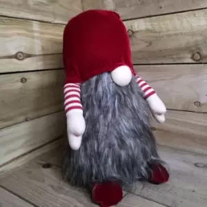 Image of 87cm Festive Christmas Gonk Decoration with Furry Body and Red Hat