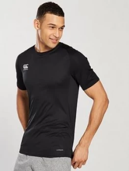 Image of Canterbury Core Vapodri Poly Logo Tee, Black, Size L, Men