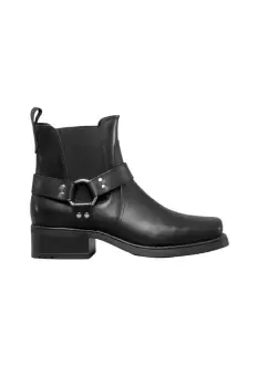 Image of Low Harley Gusset Harness Leather Boots