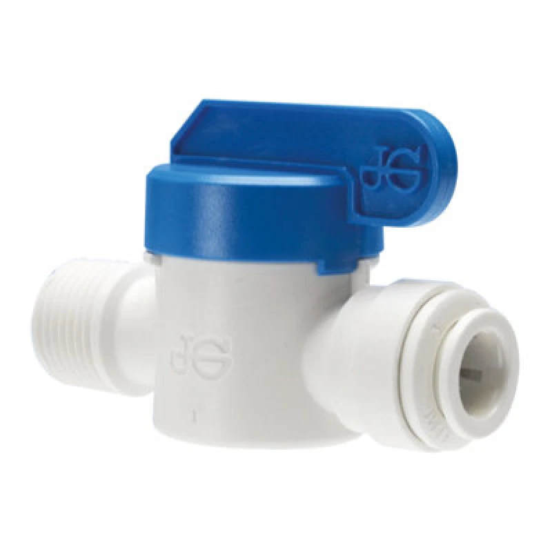 Image of John Guest Speedfit Push-Fit Male Shut-Off Valve 3/8 Od - Pack Of 5 For Leak-Free Connections